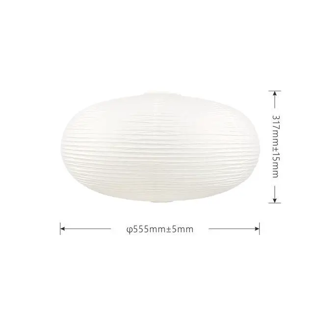Alt view image 2 of 7 - large White Oblate Pendant Lamp Shade 55.5cm(21.85in) Chinses lantern Home Decor Paper Ceiling Lampshade