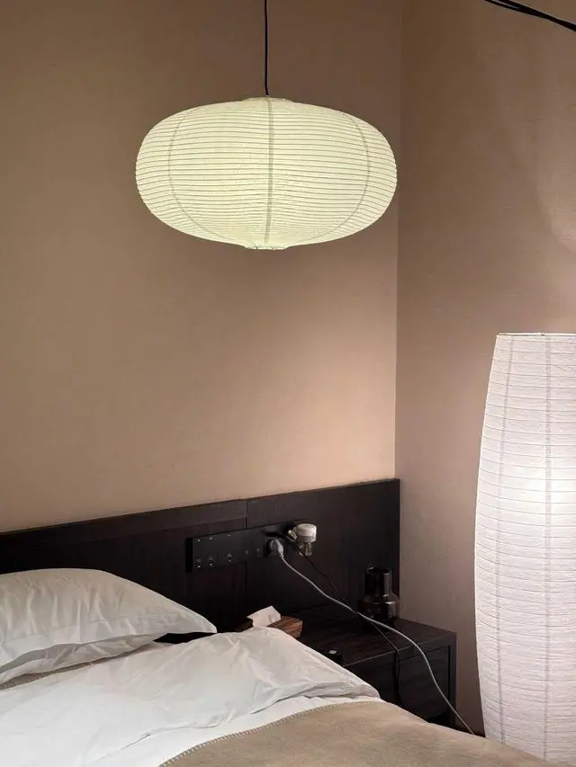 Alt view image 5 of 7 - large White Oblate Pendant Lamp Shade 55.5cm(21.85in) Chinses lantern Home Decor Paper Ceiling Lampshade
