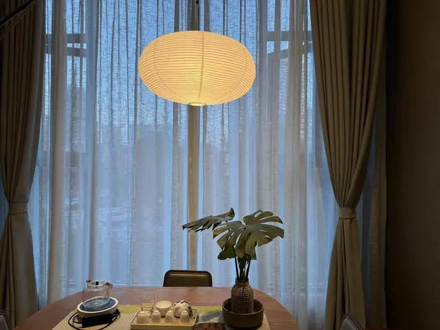 Alt view image 6 of 7 - large White Oblate Pendant Lamp Shade 55.5cm(21.85in) Chinses lantern Home Decor Paper Ceiling Lampshade