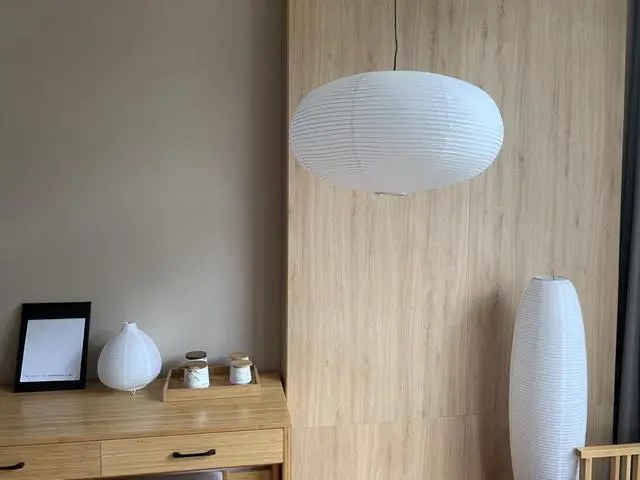 Alt view image 7 of 7 - large White Oblate Pendant Lamp Shade 55.5cm(21.85in) Chinses lantern Home Decor Paper Ceiling Lampshade