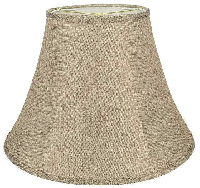 Main image of 38001A Collapsible Traditional Handsewn Bell Shape Spider Construction Lamp Shade in Wheat, 9" Top x 18" Bottom x 13" Slant Height