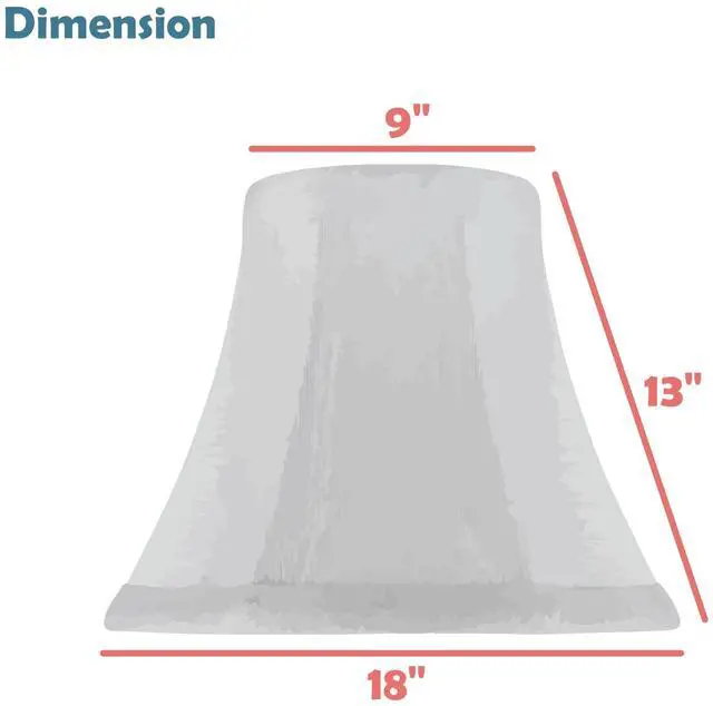 Alt view image 5 of 7 - 38001A Collapsible Traditional Handsewn Bell Shape Spider Construction Lamp Shade in Wheat, 9" Top x 18" Bottom x 13" Slant Height