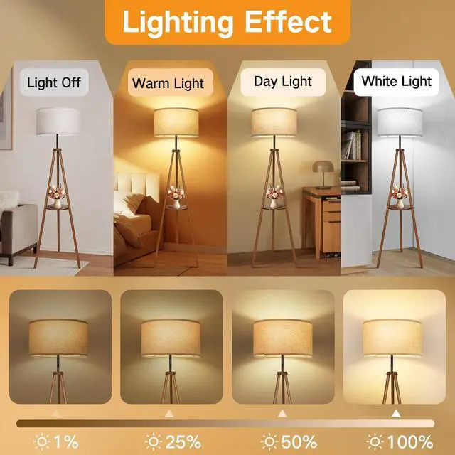 Alt view image 4 of 7 - Beige Large Drum Lamp Shades for Floor Lamps, 17.5" Top x 17.5" Bottom x 10" High, Easy to Assemble, Replacement Linen Lampshades for Table Lamps & Bedside Lamps (1.65" Spider)