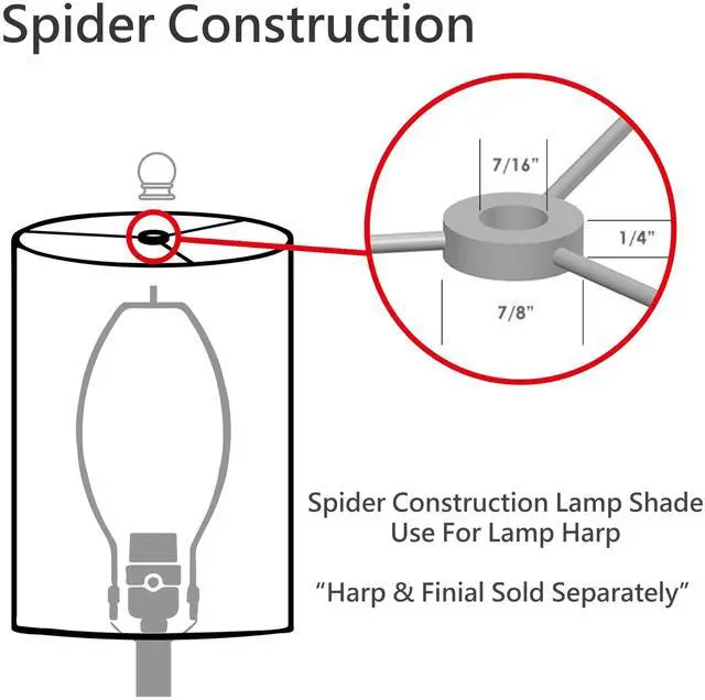 Alt view image 5 of 7 - 31097 Transitional Drum (Cylinder) Shaped Spider Construction Lamp Shade in Beige & Gold Printed, 12" Wide (12" x 12" x 10")