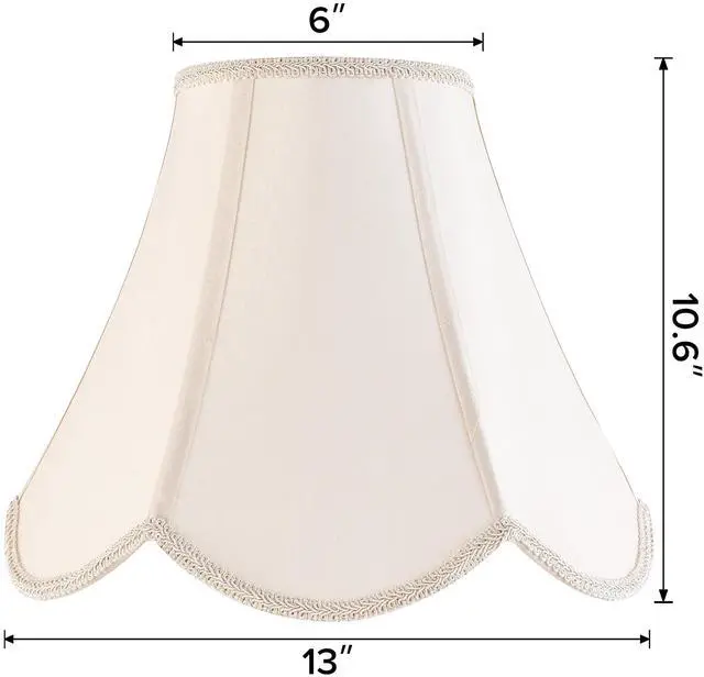 Alt view image 2 of 7 - Lamp Shades 1Pc,6" x 13" x 10.6",Bell Shade,Yellowish Beige Petals