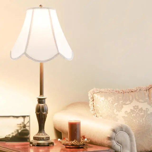 Alt view image 7 of 7 - Lamp Shades 1Pc,6" x 13" x 10.6",Bell Shade,Yellowish Beige Petals