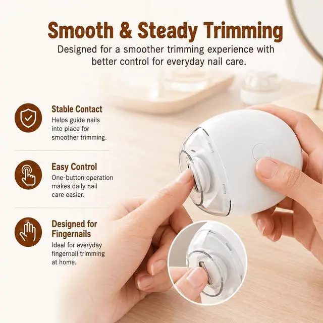 Alt view image 2 of 7 - 2026 New Electric Nail Clipper, Automatic Nail Trimmer & Electric Nail File with LED Light,Built-in Nail Clippings Storage, 3 Speeds,USB Rechargeable for Seniors,Adults,Fingernails & Toenails1PCS