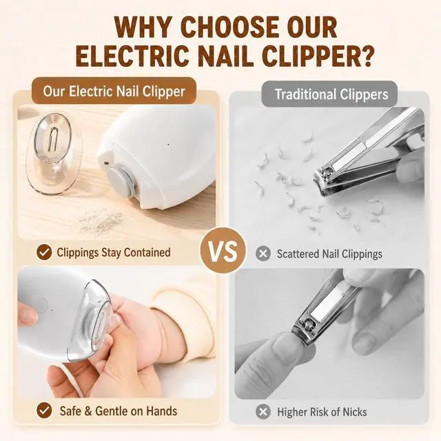 Alt view image 4 of 7 - 2026 New Electric Nail Clipper, Automatic Nail Trimmer & Electric Nail File with LED Light,Built-in Nail Clippings Storage, 3 Speeds,USB Rechargeable for Seniors,Adults,Fingernails & Toenails1PCS