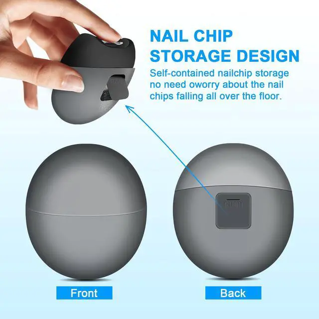 Alt view image 2 of 6 - Electric Automatic Nail Clipper with Light, 2-Speed Trimmer, USB Rechargeable, Nail Scraps Storage & Magnetic Cover, Safe for Babies, Kids, Seniors & Adults