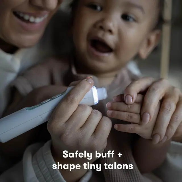 Alt view image 2 of 6 - Baby Electric Nail Buffer, Safe Baby Nail File & Trimmer Kit, White