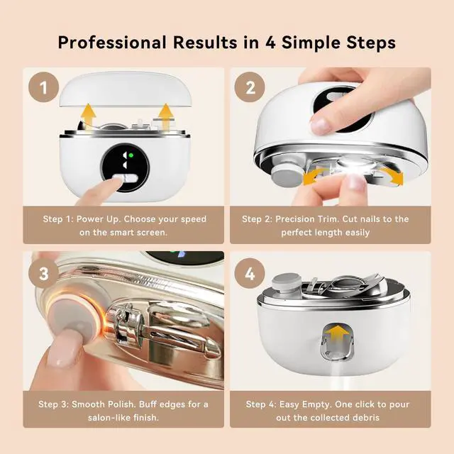 Alt view image 6 of 7 - Electric Nail Clipper for Seniors, Automatic Nail Trimmer