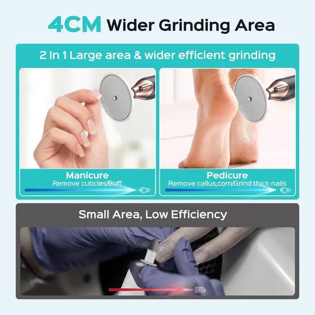 Alt view image 3 of 7 - C43 Professional Manicure Pedicure Kit with Upgrade Wider Grinder