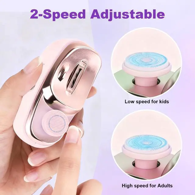 Alt view image 4 of 7 - Electric Nail Clipper for Seniors & Adults, 2 in 1 Baby Auto Nail Trimmer