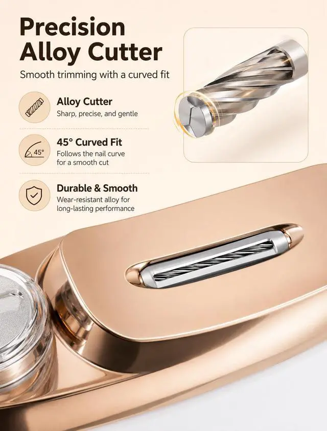 Alt view image 5 of 7 - Electric Nail Clipper with LED Light & Nail Scrap Storage USB Rechargeable for Seniors Adults