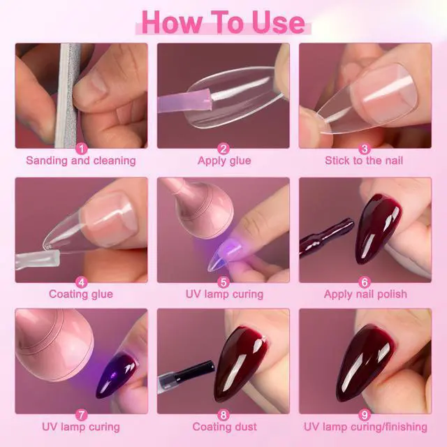 Alt view image 7 of 7 - 3W USB UV Nail Lamp with Flexible Gooseneck for Gel Nails, Pink