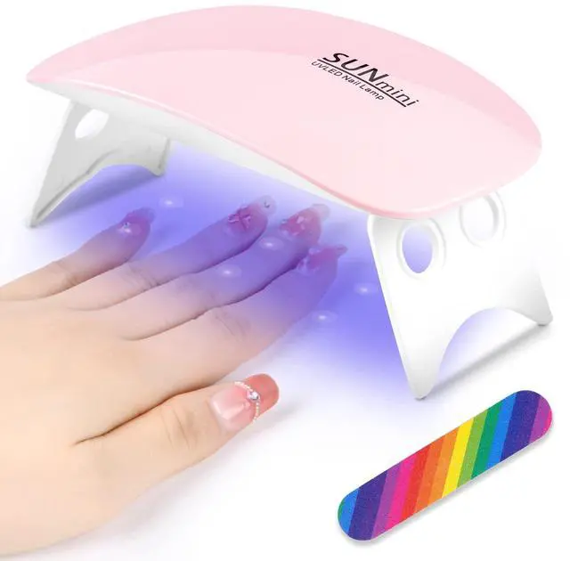 Main image of Mini Gel Nail Lamp, Portable Professional 6W UV LED Gel Nail Dryer with USB, Curing Lamp Professional Nail Art Tool Accessory for All Gel Nail Polish, Mother Gifts