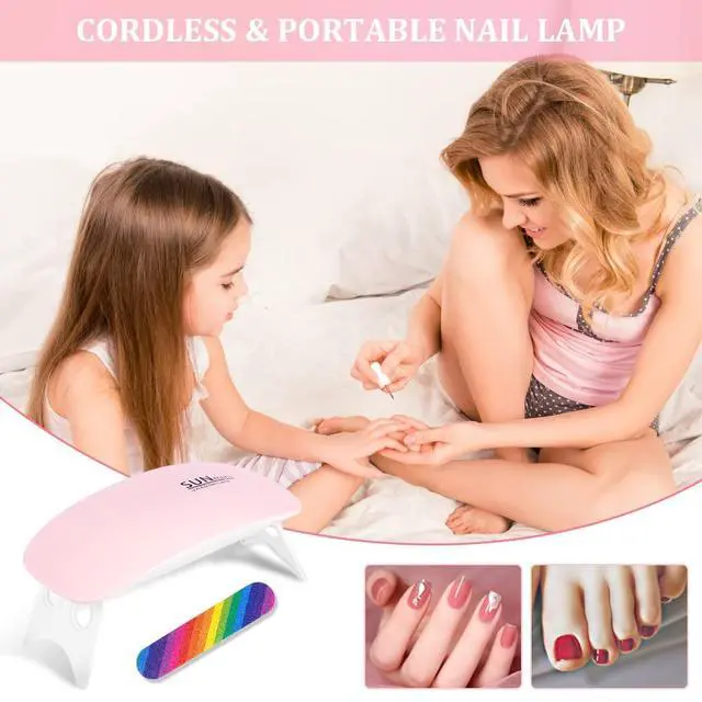 Alt view image 7 of 7 - Mini Gel Nail Lamp, Portable Professional 6W UV LED Gel Nail Dryer with USB, Curing Lamp Professional Nail Art Tool Accessory for All Gel Nail Polish, Mother Gifts
