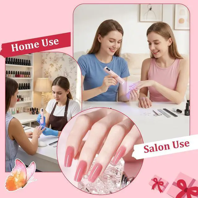 Alt view image 7 of 7 - Handheld UV Nail Light for Gel Nails, Flash Cure Nail Lamp with LED Display, Mini Led Nail Lamp Pen Settings 20/60s Timer, Hand Held Nail Light for Glue Polish Home Salon DlY