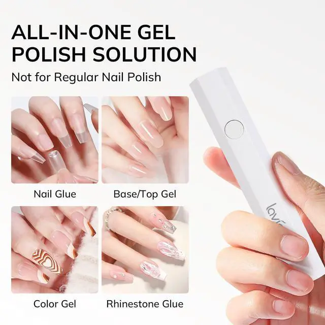 Alt view image 5 of 7 - Handheld UV Light for Gel Nails, Fast Curing Cordless UV Nail Lamp