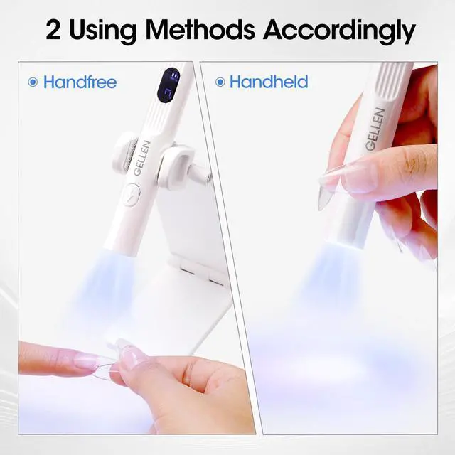 Alt view image 3 of 7 - UV Light for Gel Nails, Mini Cordless UV Nail Lamp with Stand