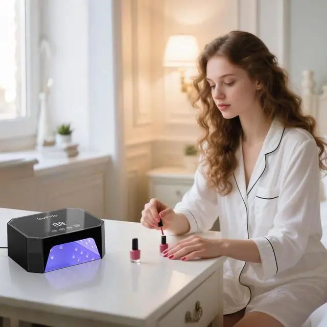 Alt view image 2 of 7 - 54W UV Nail Lamp, Plug-in UV Lamp for Gel Light 4Timers&AutoSens