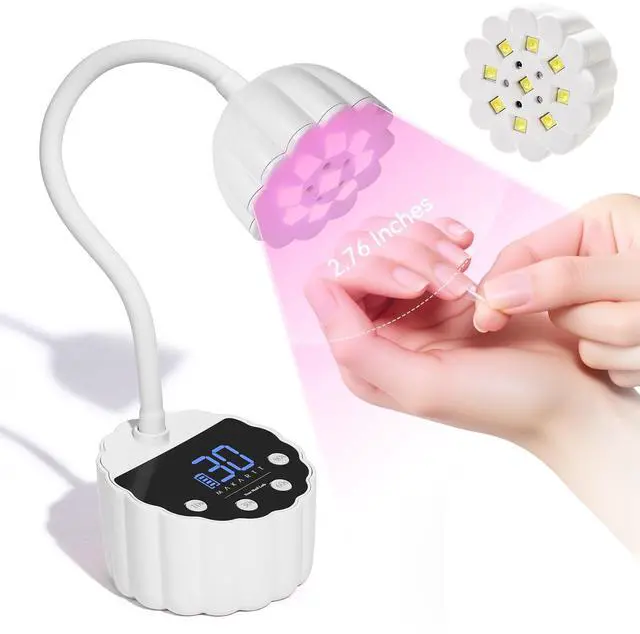 Main image of Gooseneck UV LED Nail Lamp Flash Cure Lamp Rechargeable 58mW/cm²