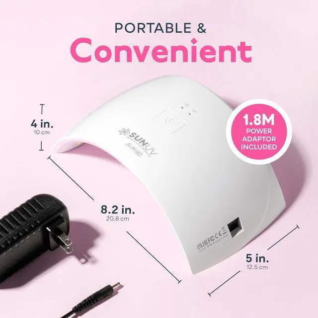 Alt view image 5 of 7 - UV LED Nail Lamp, UV Light for Gel Nail Polish Dryer SUN9C Pink