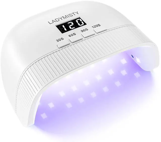 Main image of UV Nail Lamp - Fast Drying, UV Light for Gel Nails with 30 Dual Lamp Beads, 4 Timer, LCD Display, Energy Efficient LED Nail Light for Home & Salon (White)