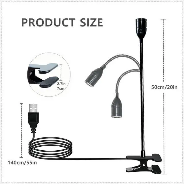 Alt view image 5 of 7 - UV Nail Light LED Flash Cure Lamp,with Gooseneck and Clamp, for Gel Nails
