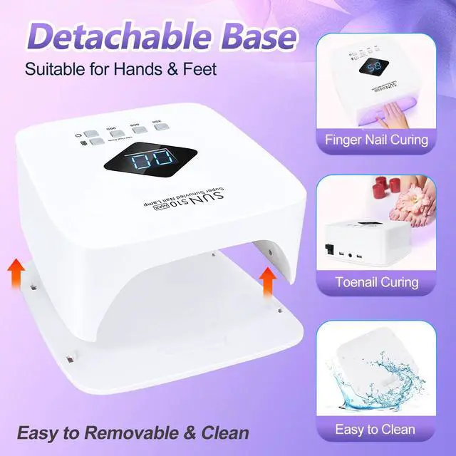 Alt view image 5 of 7 - Cordless UV LED Nail Lamp, 86W Professional UV Nail Lamp