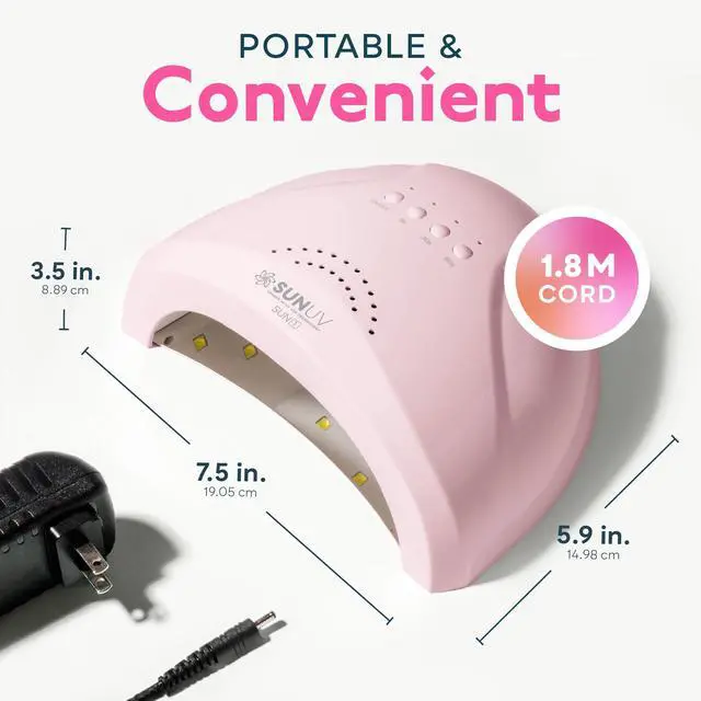 Alt view image 5 of 7 - UV Light for Gel Nails, Professional UV LED Nail Lamp SUNONE Pink