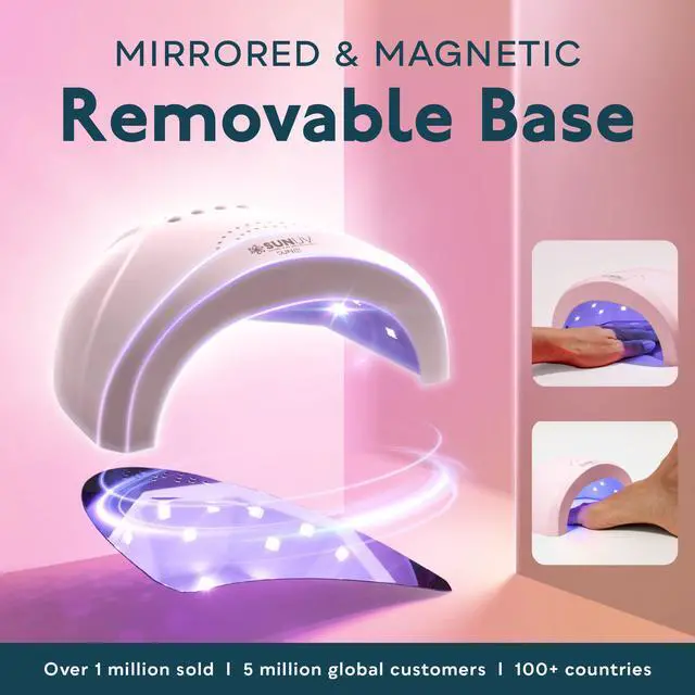 Alt view image 6 of 7 - UV Light for Gel Nails, Professional UV LED Nail Lamp SUNONE Pink