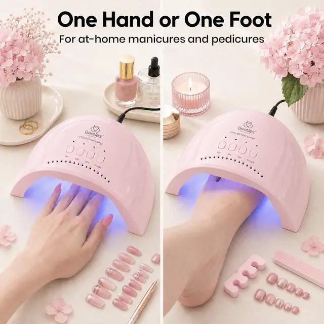 Alt view image 3 of 7 - UV Nail Lamp with 3 Timer Smart Sensor UV Light for Nails Pink
