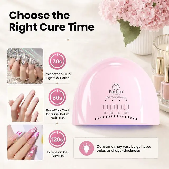 Alt view image 5 of 7 - UV Nail Lamp with 3 Timer Smart Sensor UV Light for Nails Pink