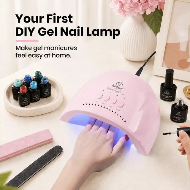 Alt view image 7 of 7 - UV Nail Lamp with 3 Timer Smart Sensor UV Light for Nails Pink