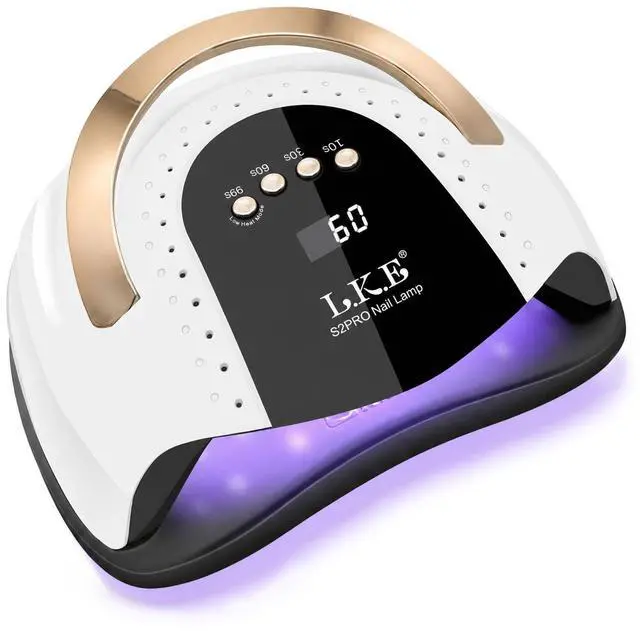 Main image of 268W UV LED Nail Lamp, Nail Dryer for Gel Polish, 4 Timers UV Nail Lamp Professional Nail Light, 57Pcs Lamp Beads and Automatic Sensor(White)