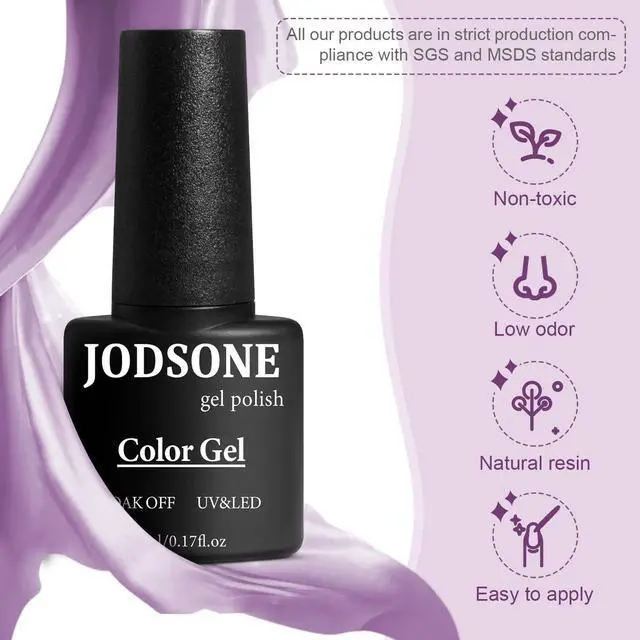 Alt view image 4 of 7 - Gel Nail Polish Kit 60 PCS with U V Light Soak off Base Top Coat 55 Shine Colors Gel Nail Kit Bright and Dark Brown Wine Red Series Manicure Set for Women and Girls