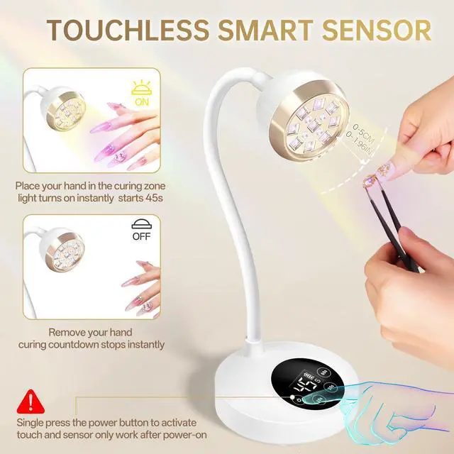 Alt view image 2 of 7 - UV Nail Lamp, LED Auto Sensor Yellow Light Flash Cure Nail Lamp