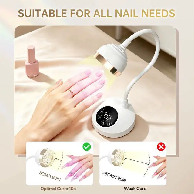 Alt view image 4 of 7 - UV Nail Lamp, LED Auto Sensor Yellow Light Flash Cure Nail Lamp
