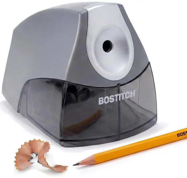 Main image of Office Personal Electric Pencil Sharpener, Powerful Stall-Free Motor, High Capacity Shavings Tray, Gray (EPS4-KTGRAY)