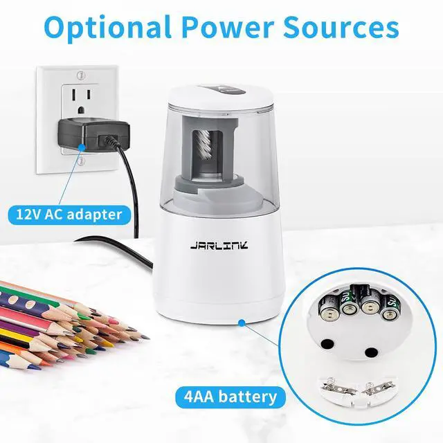 Alt view image 5 of 7 - Electric Pencil Sharpener, Heavy Duty Helical Blade, Auto Stop