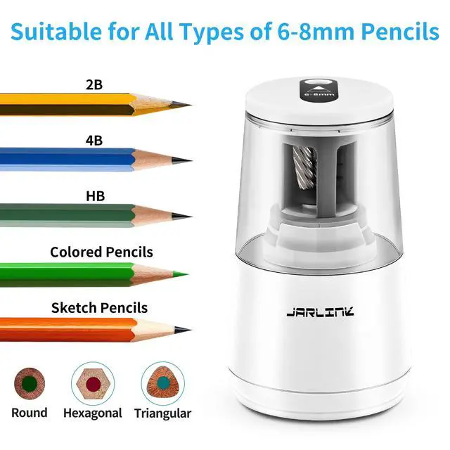 Alt view image 4 of 7 - Electric Pencil Sharpener, Heavy Duty Helical Blade, Auto Stop