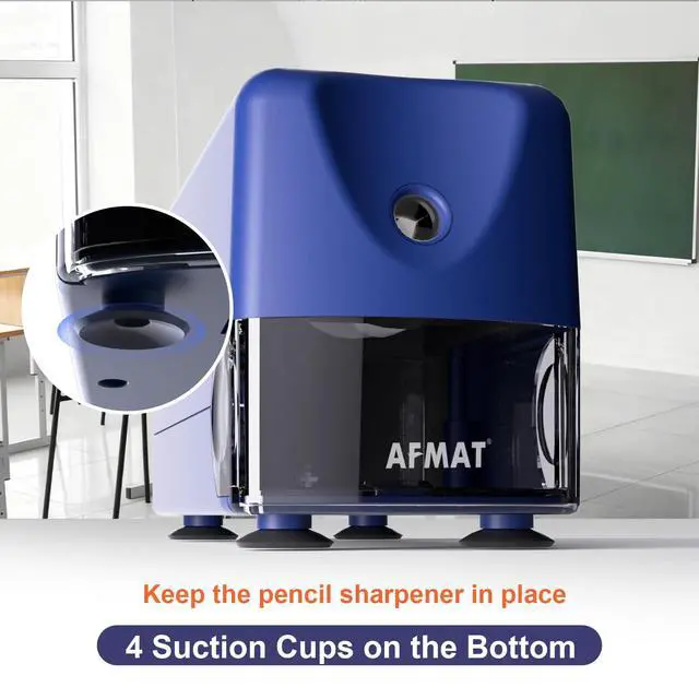 Alt view image 7 of 7 - Electric Pencil Sharpener for Classroom, Cordless & Rechargeable, Heavy Duty Pencil Sharpener for 6-11mm No.2/Colored Pencils, 10K+ Uses, Auto Stop, 2s Fast Sharpen, Battery Powered with Adapter