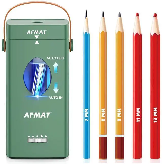 Main image of Electric Pencil Sharpener, Rechargeable & Cordless, Fully Automatic Pencil Sharpener for Classroom, Auto in & Out, 5 Sharpness Modes, Heavy Duty Sharpeners for 6-12mm No.2/Jumbo Pencils PSC7