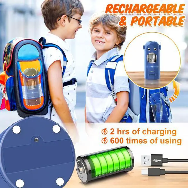 Alt view image 5 of 6 - Electric Pencil Sharpener for Colored Pencils 7-11.5mm, Fully Automatic Robot Pencil Sharpener, Auto in & Out, Rechargeable Hands-Free for Classroom/Home/Office, Battery Operated, PSX5RB, Blue