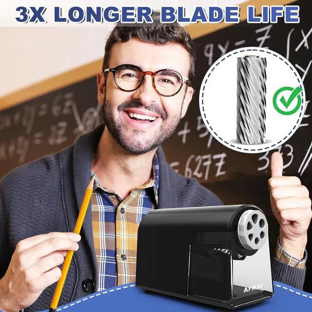 Alt view image 4 of 6 - Electric Pencil Sharpener for Classroom, 6 Holes, Heavy Duty Pencil Sharpeners for Home, Pencil Sharpener Plug in for 6-11mm Pencils, Auto Stop, Super Fast, Save Pencils, PSX2