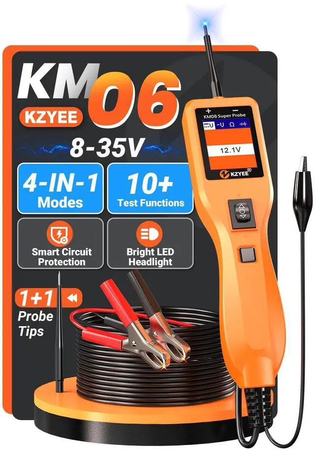 Main image of KM06 Automotive Power Circuit Probe Tester, 8-35V Diagnostic Tool