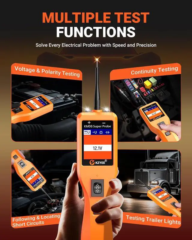 Alt view image 5 of 7 - KM06 Automotive Power Circuit Probe Tester, 8-35V Diagnostic Tool