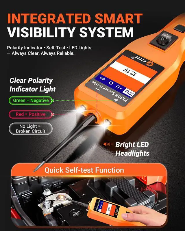 Alt view image 6 of 7 - KM06 Automotive Power Circuit Probe Tester, 8-35V Diagnostic Tool