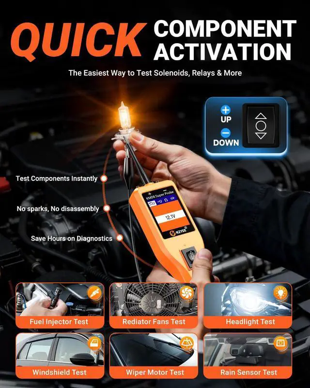 Alt view image 7 of 7 - KM06 Automotive Power Circuit Probe Tester, 8-35V Diagnostic Tool